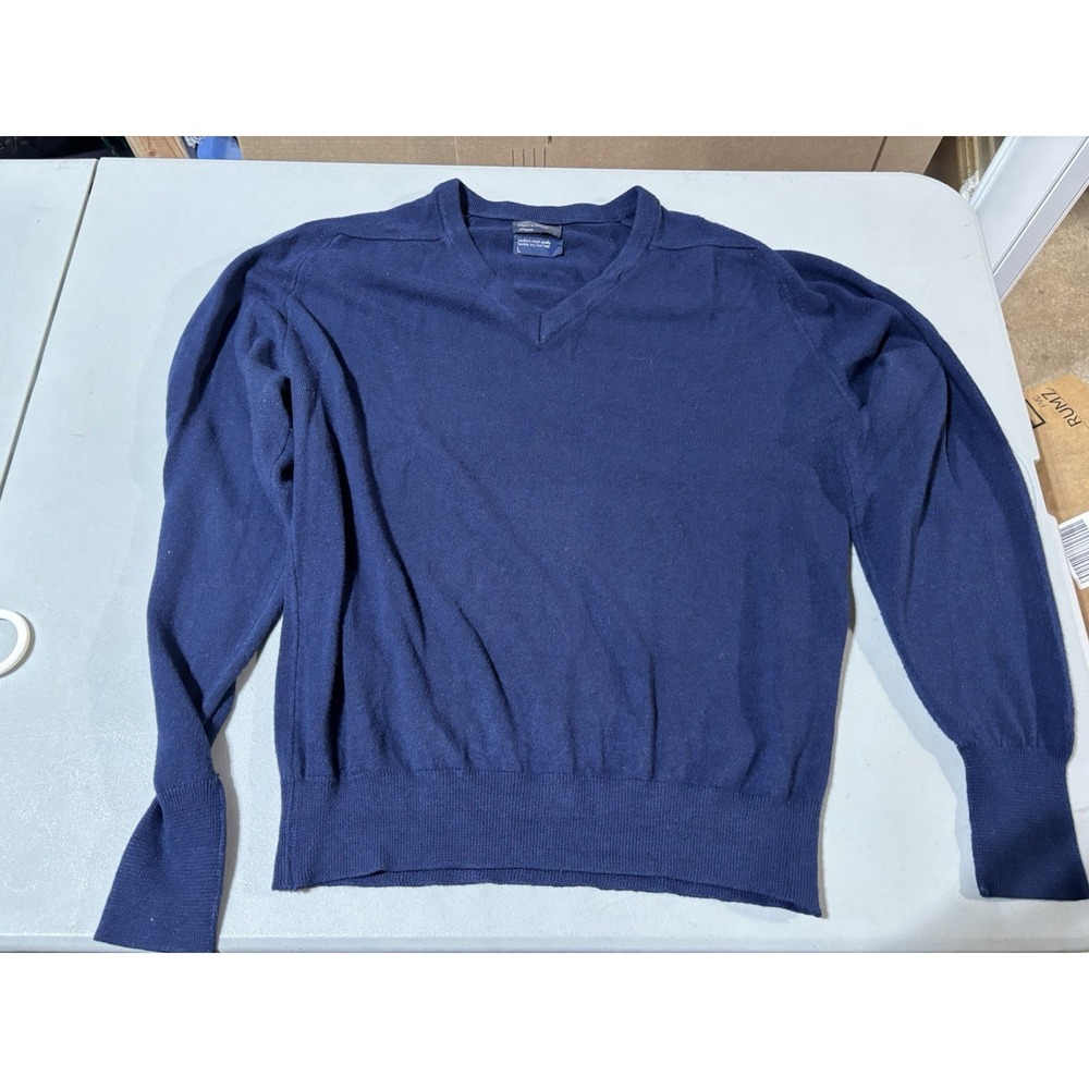 Vintage The Men Shop Sweater Men's Size Large Blue Acrylic Grandpa JC Penney
